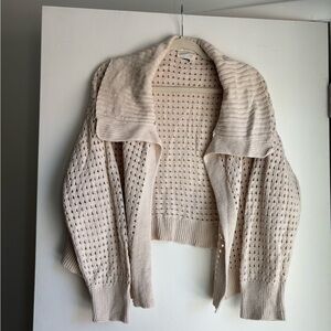 100% Cotton Open-Knit Cream Cardigan | Universal Thread | XXL